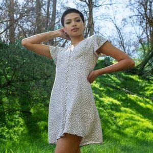 Rails Helena Mini Dress Women’s Size S | Blue Garden Floral Button Front Dress